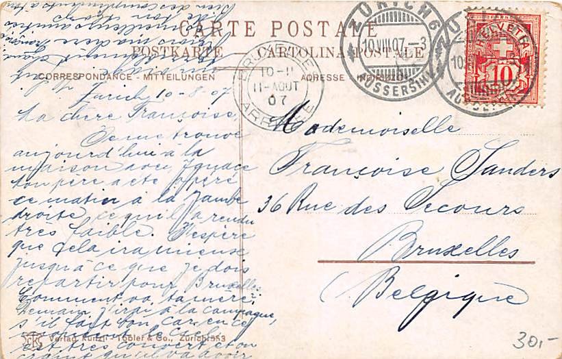 Zürich, Mehrbildkarte, Tonhalle, Theater, Polytechnikum