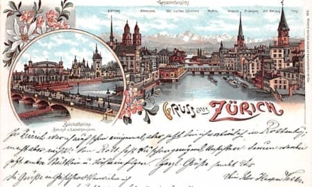Zürich, Gruss aus Zürich, Bahnhofbrücke