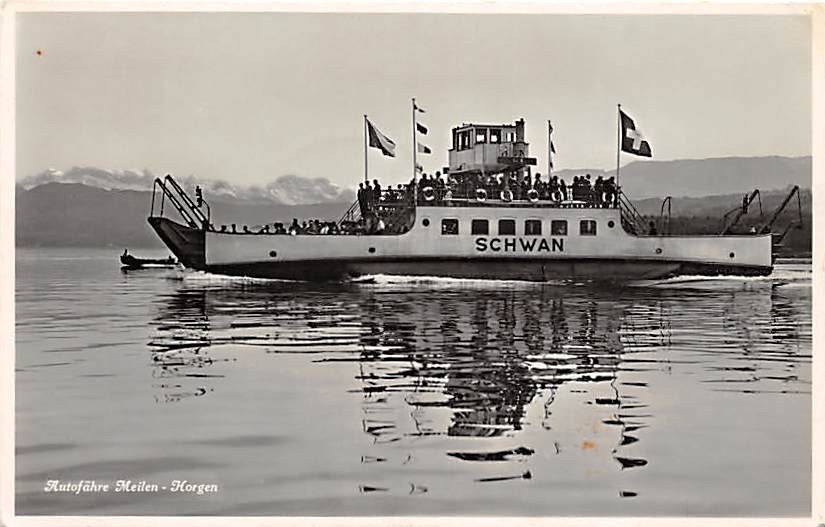 Meilen - Horgen, Autofähre, Fährschiff Schwan