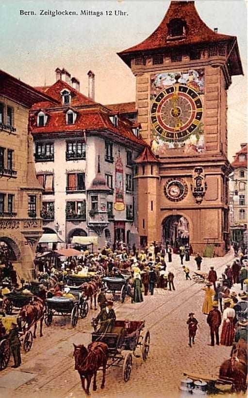 Bern, Zeitglockenturm, belebt