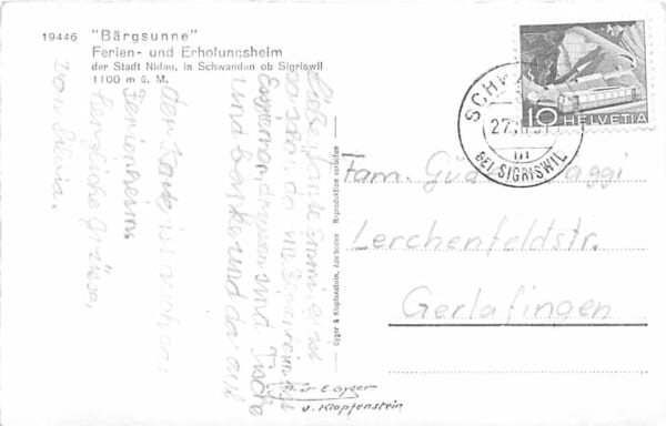 Schwanden, Erholungsheim Bärgsunne