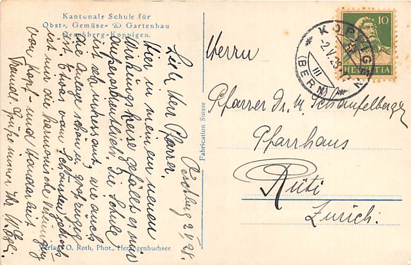 Oeschberg, Koppigen, Schule für Obst- und Gartenbau