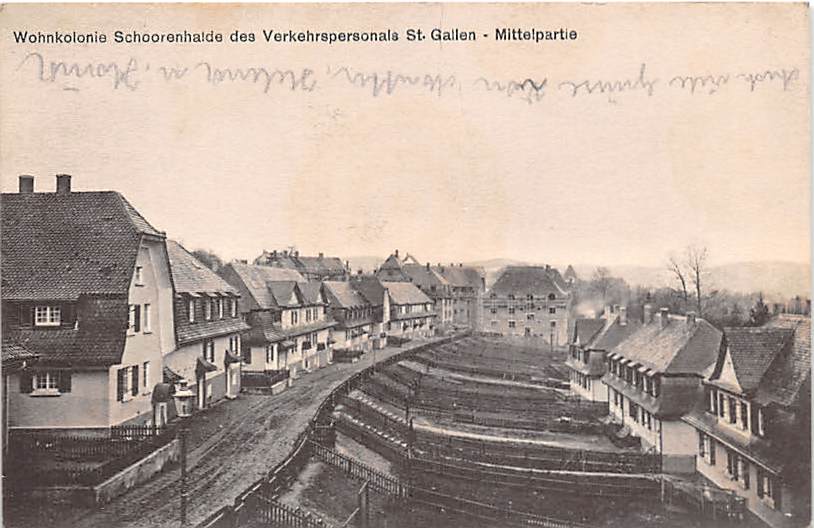 St.Gallen, Wohnkolonie Schoorenhalde, Mittelpartie