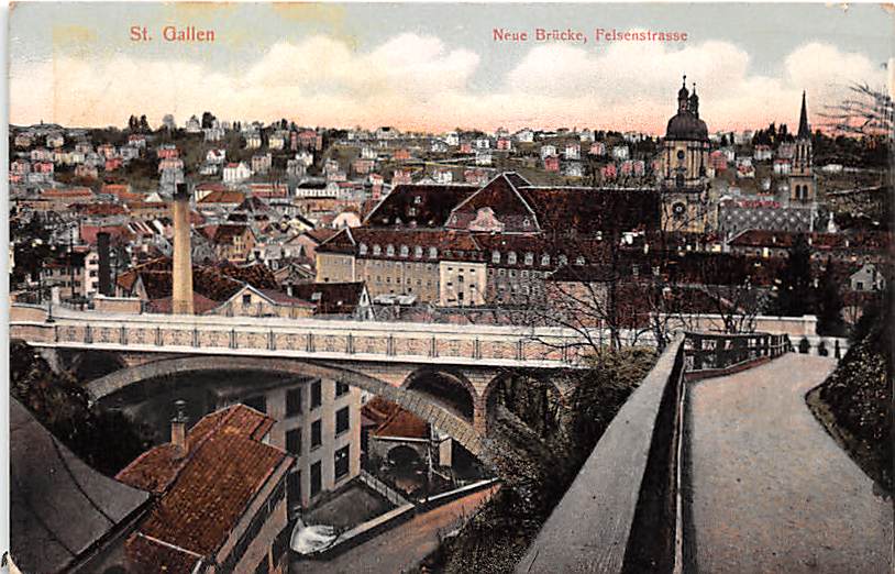 St.Gallen, Neue Brücke, Felsenstrasse