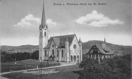 Abtwil, Kirche und Pfarrhaus