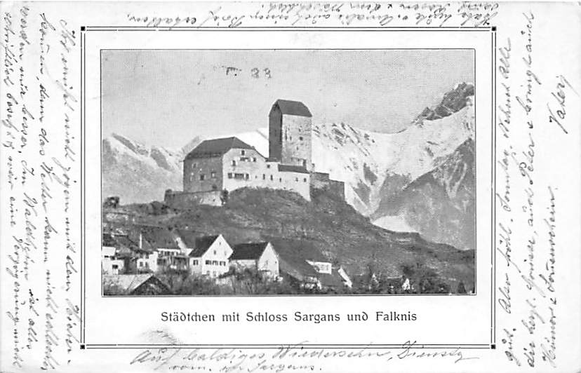 Sargans, Schloss Sargans und Falknis