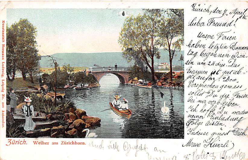 Zürich, Weiher am Zürichhorn, Ruderboot