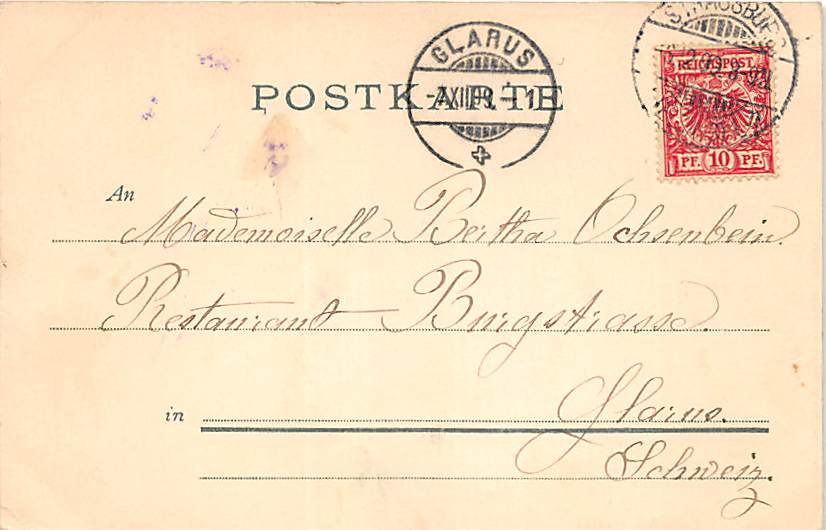 Hohwald, Blick vom Neuntenstein, Litho