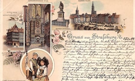Strassburg, Astronomische Uhr, Litho