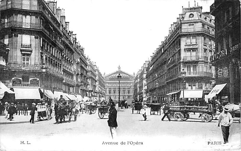 Paris, Avenue de l'Opéra, belebt