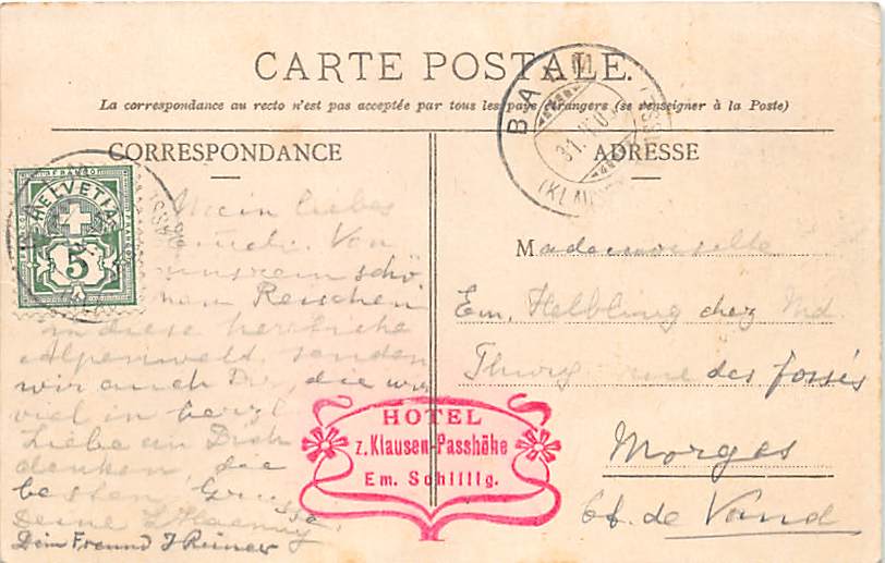 Klausenstrasse, Blick auf Urnerboden, Kutsche