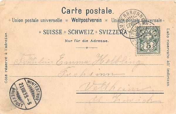 Mürren, Gruss aus Mürren, Lithokarte