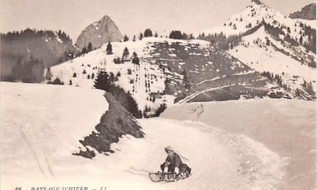 Les Avants, Schlittelfahrer