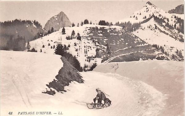 Les Avants, Schlittelfahrer