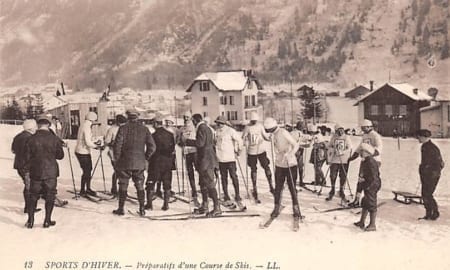 Les Avants, Preparatifs d'une Course de Skis