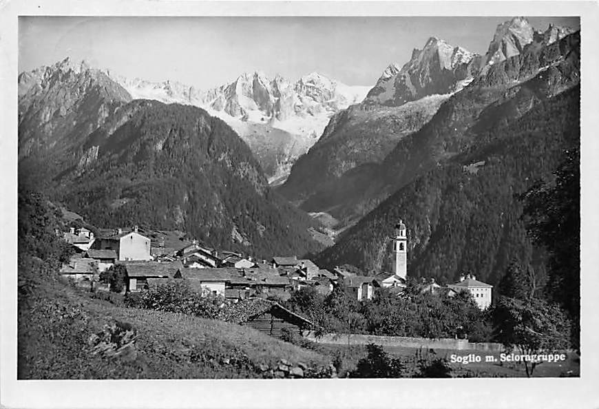 Soglio, mit Scioragruppe