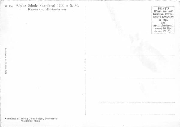 Scardanal, Alpine Schule Scardanal