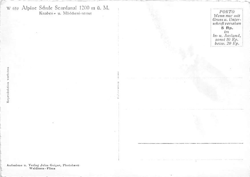 Scardanal, Alpine Schule Scardanal