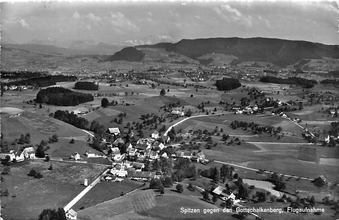 Spitzen, Flugaufnahme, gegen den Gottschalkenberg