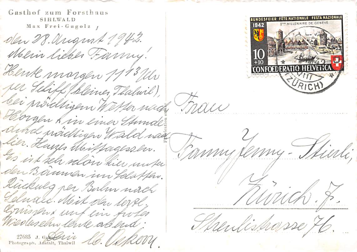 Sihlwald, Gasthof zum Forsthaus