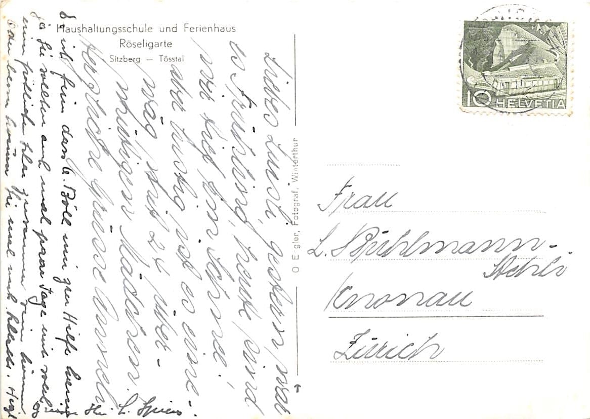 Sitzberg, Haushaltungsschule und Ferienhaus Röseligarte