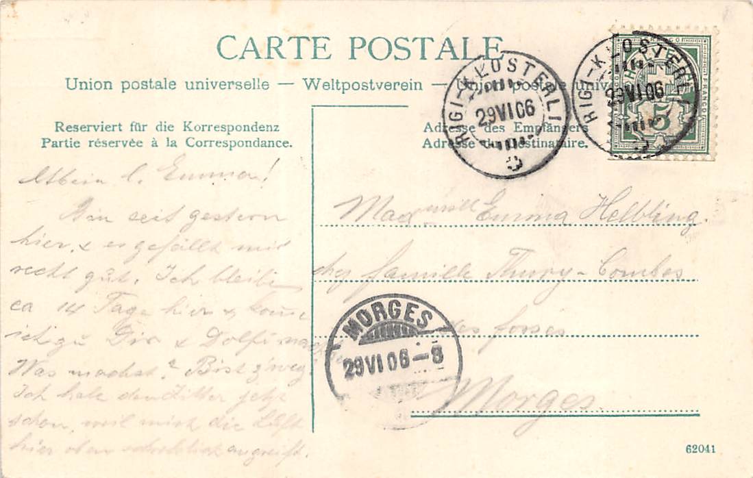 Rigi-Klösterli, Hotel und Pension z. Sonne