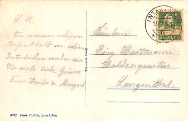 Interlaken, kleiner Rugen und Jungfrau