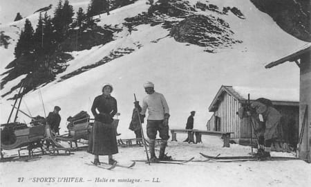 Les Avants, Halte en montagne, Skifahrer,