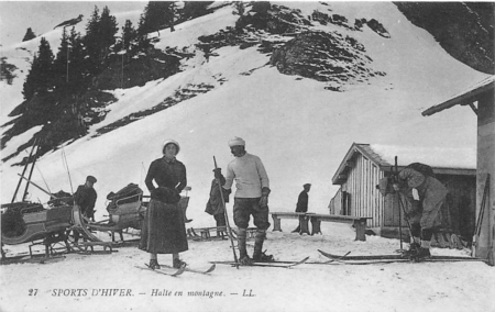 Les Avants, Halte en montagne, Skifahrer,