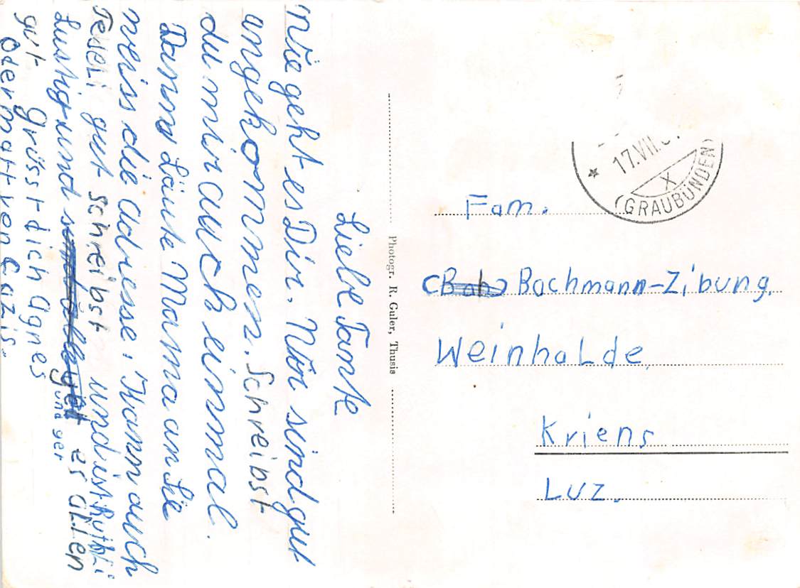 Cazis, Erholungsheim Rentiel