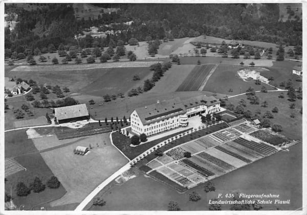 Flawil, Landwirtschaftliche Schule, Flugaufnahme