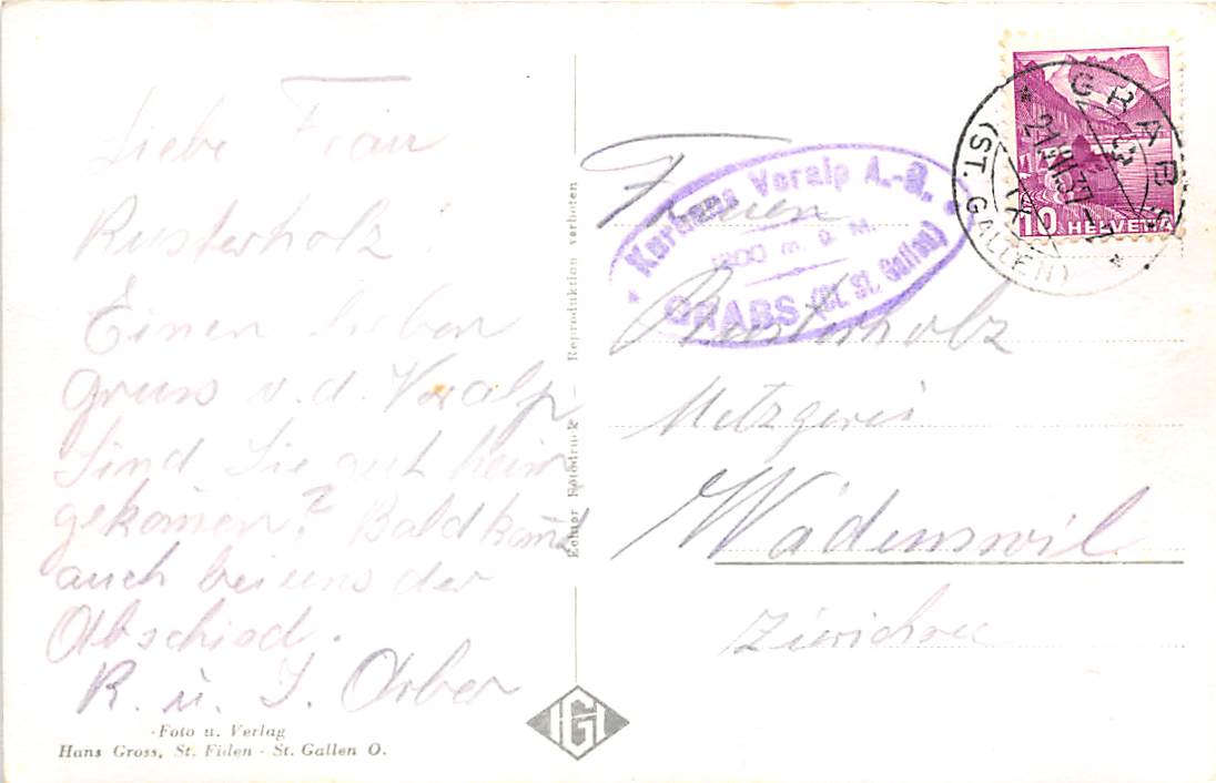 Grabs, Kurhaus Voralp mit Niederepass