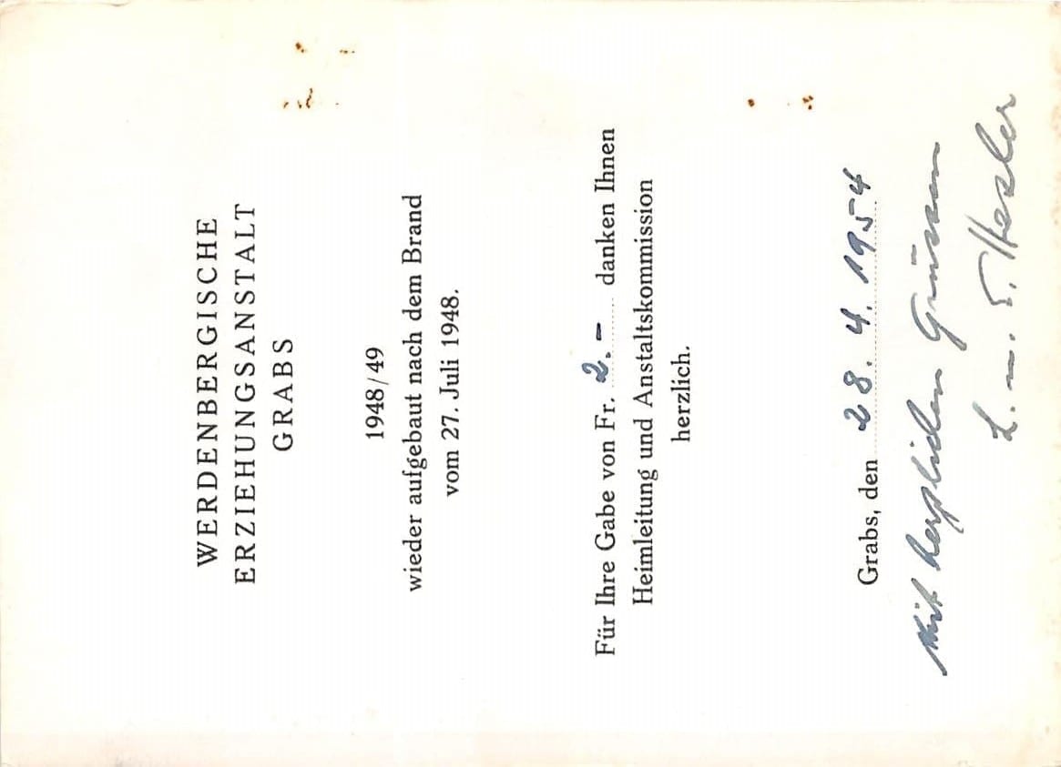Grabs, Werdenbergische Erziehungsanstalt Grabs