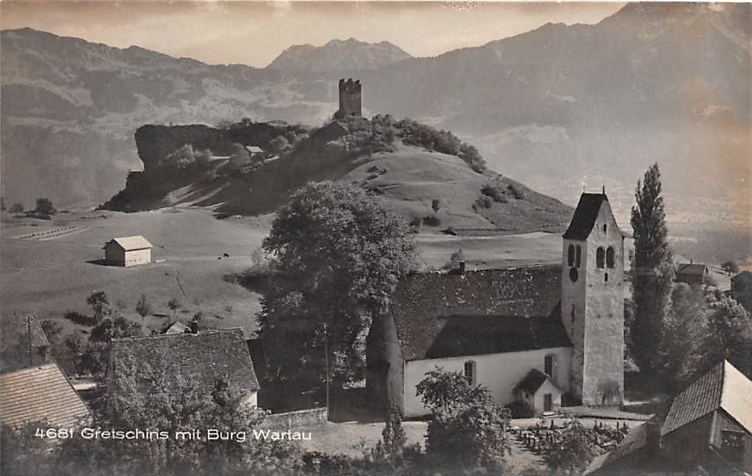 Gretschins, mit Burg Wartau