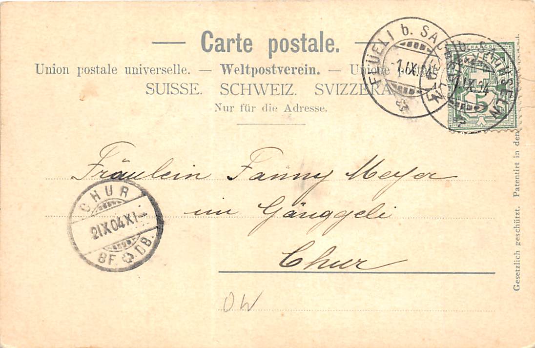 Kerns, Melchaa Brücke, Prägedruck