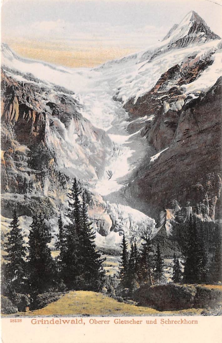 Grindelwald, oberer Gletscher und Schreckhorn