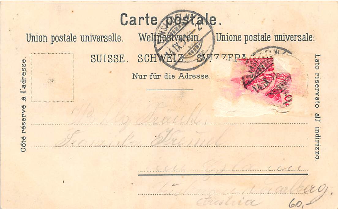 Einsiedeln, Gruss aus Einsiedeln, Lithokarte