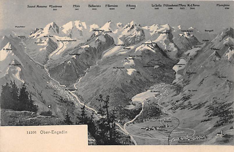 Ober-Engadin, Panoramakarte