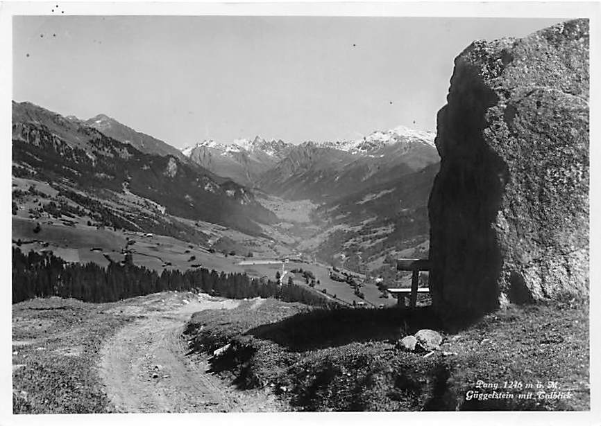 Pany, Güggelstein mit Talblick