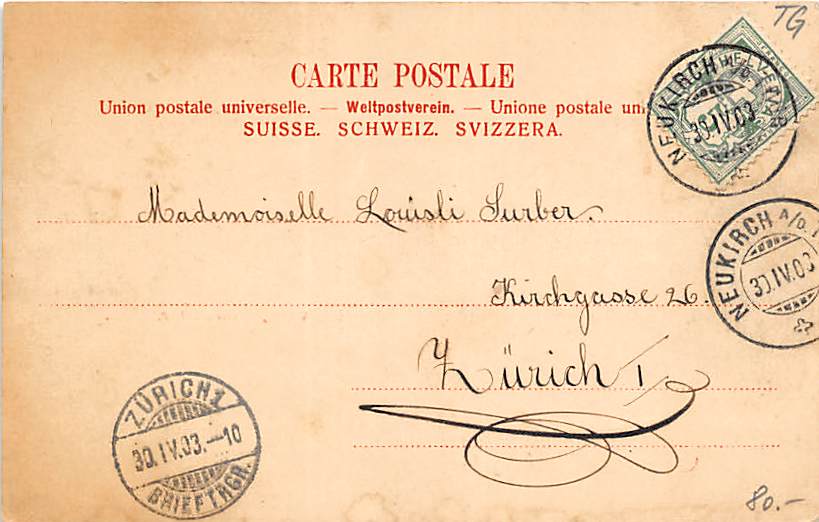 Neukirch, Wirtschaft Schäfli, Haushaltungsschule