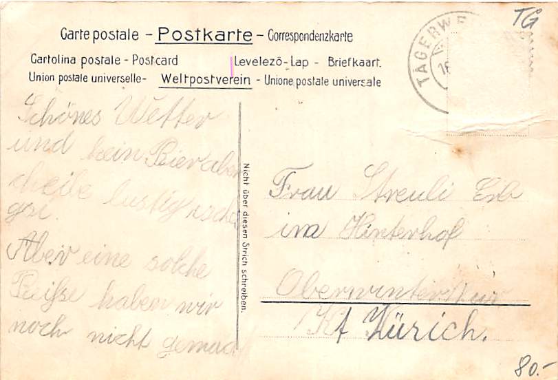 Tägerwilen, Kastell, Wirtschaft Grünthal, Litho