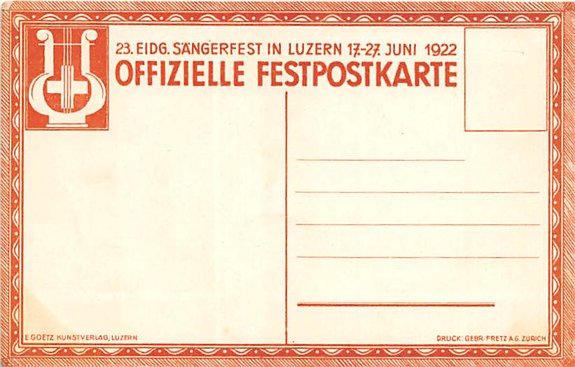 Luzern, eidgen. Sängerfest 1922