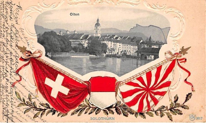 Olten, Rahmenkarte, Schweizer Fahne