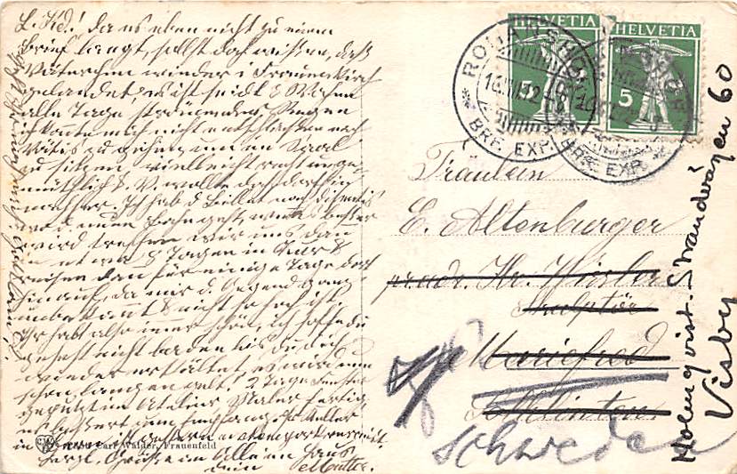 Frauenfeld, Festkarte Einweihung Thurg. Kantonsschule