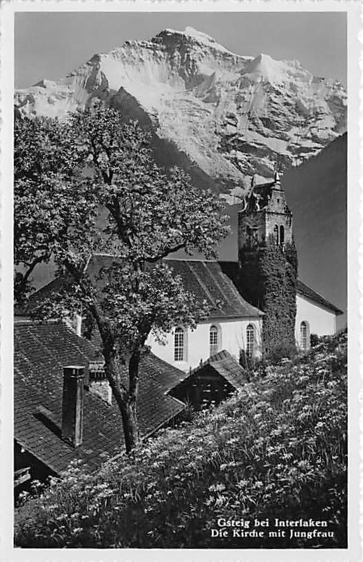 Gsteig, Kirche mit Jungfrau