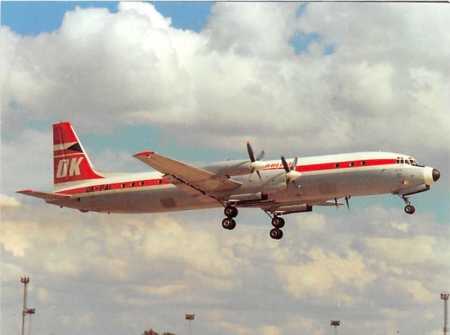 Ilyushin 18, Ceskoslovenske Aerolinie, landing at Prague