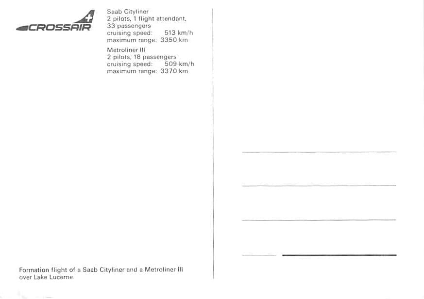 Saab 340, Metroliner III, Crossair