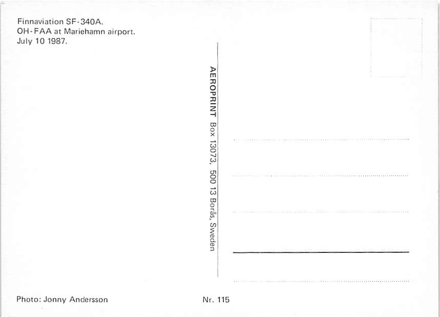 Saab 340, Finnaviation, Mariehamn Airport