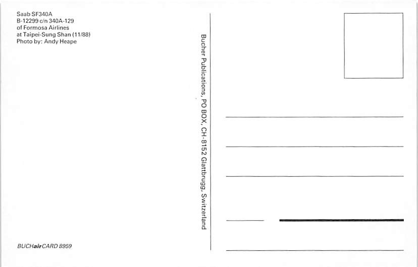 Saab 340, Formosa Airlines, Taipei-Sung Shan