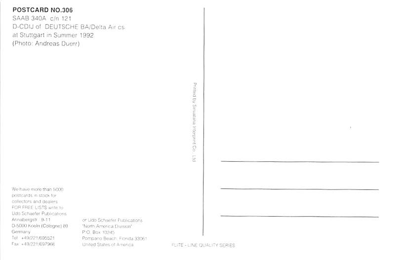 Saab 340, Deutsche BA/Delta Air, Stuttgart
